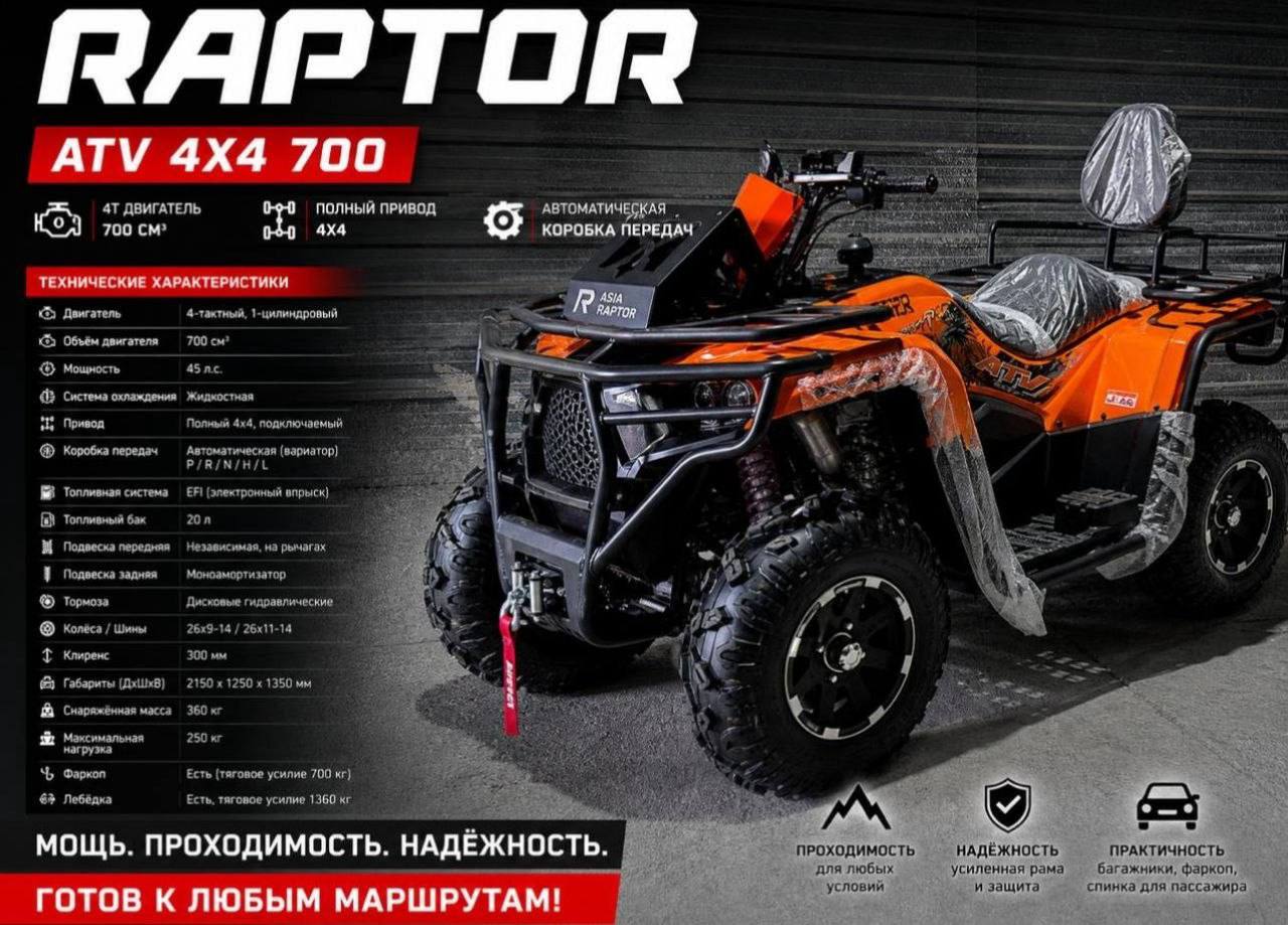 Квадроцикл Asian Raptor BD700 4WD